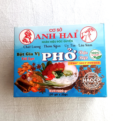 Bột Thơm Gia vị Phở Anh Hai ( có sẵn trong túi lọc ) gói 25g Hộp 20 gói
